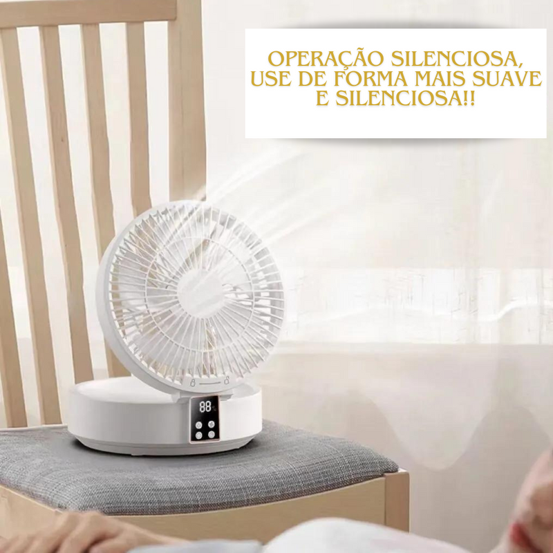 AirVibe 90° - Ventilador com controle remoto e portátil para todas as situações